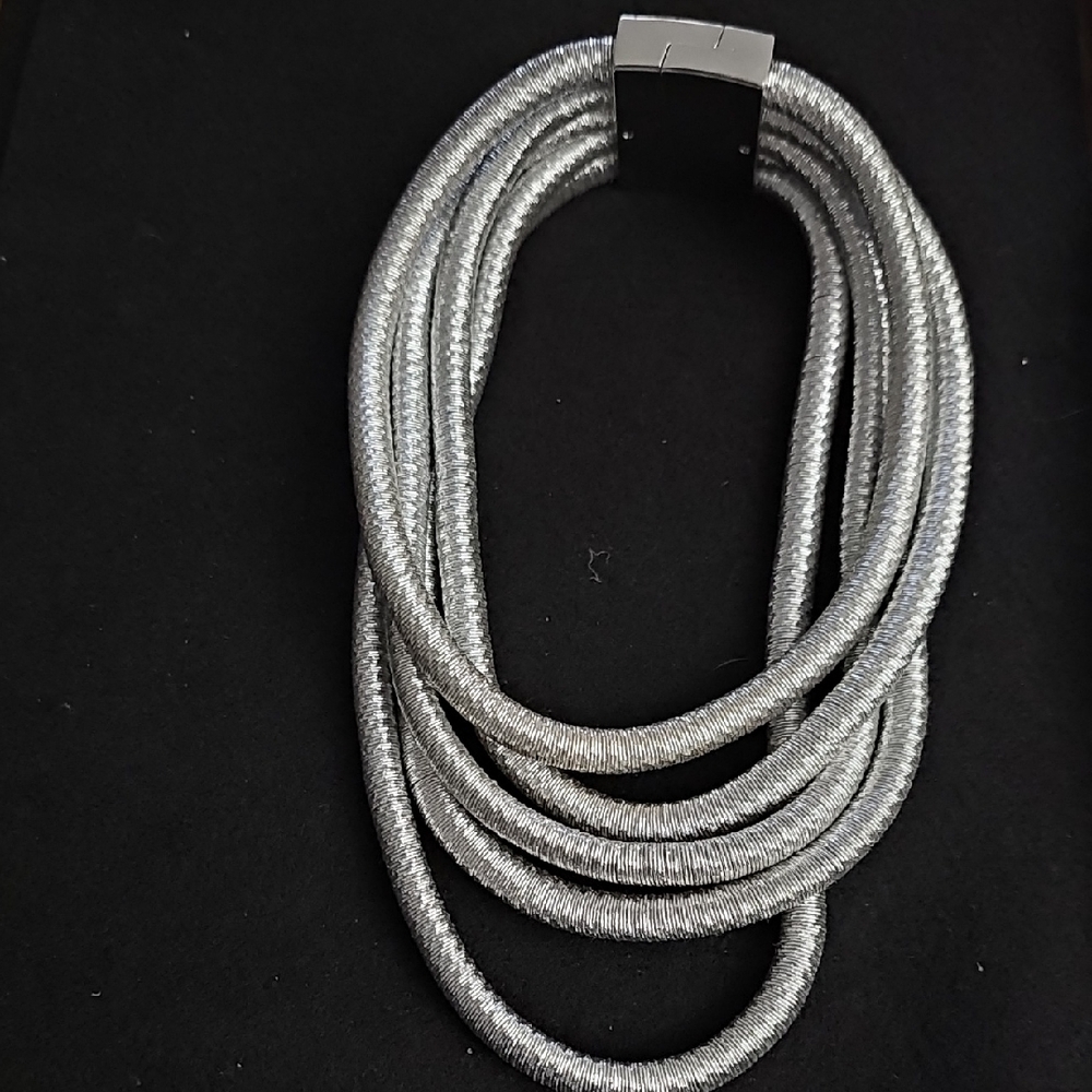 Sassy Jones Silver Layered Necklace